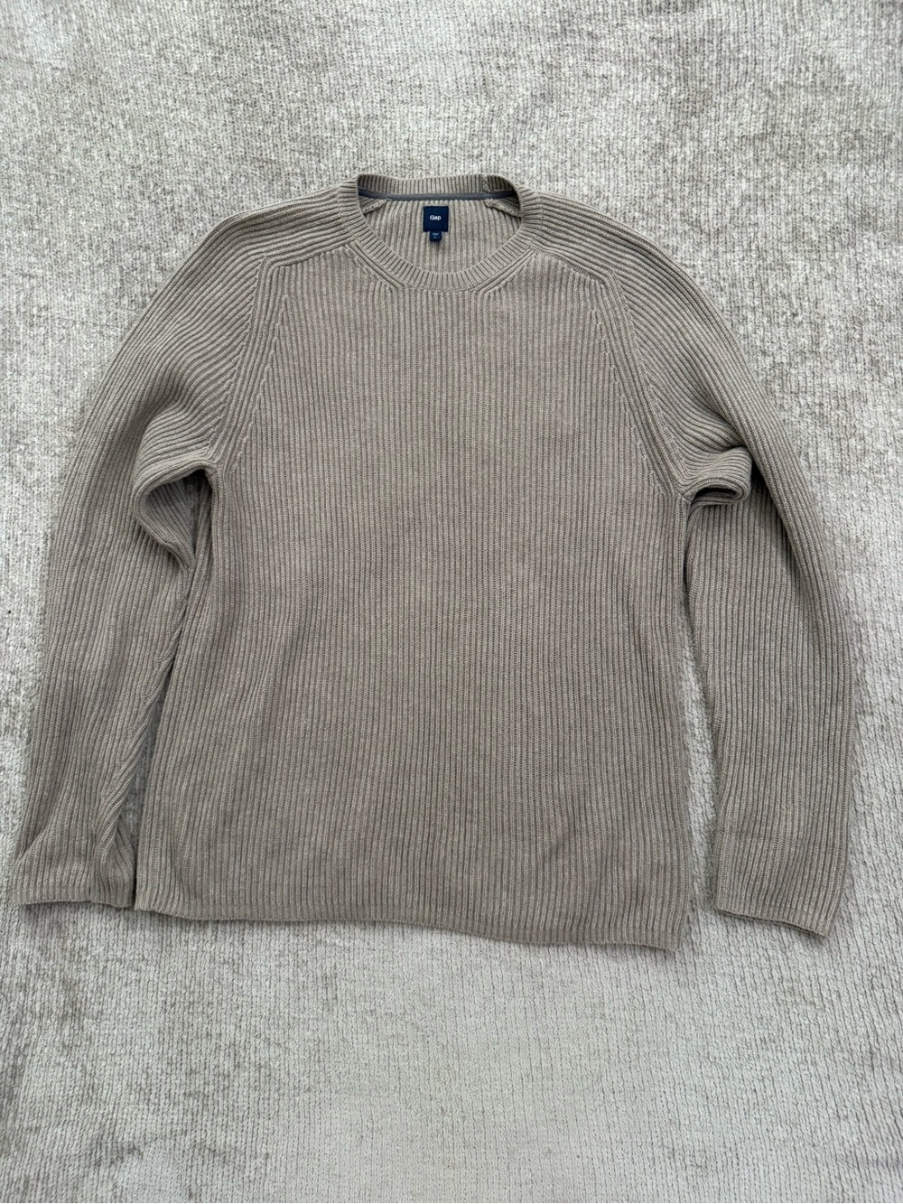 Gap 100% Cotton Ribbed Raglan Crewneck Sweater Size Large
